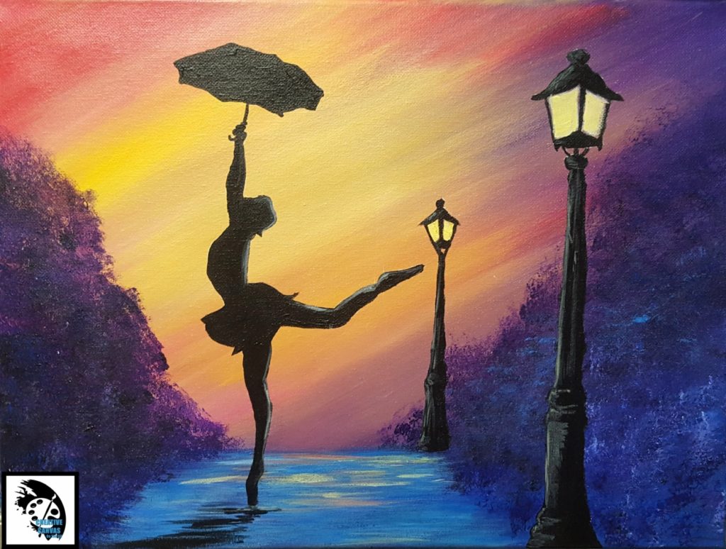 Ballerina Sunset Painting Tutorial/Painting Class by Creative Canvas in Kalispell