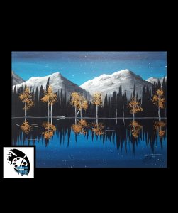 Midnight Copper Paint and Sip party at Waters Edge Winery in Kalispell