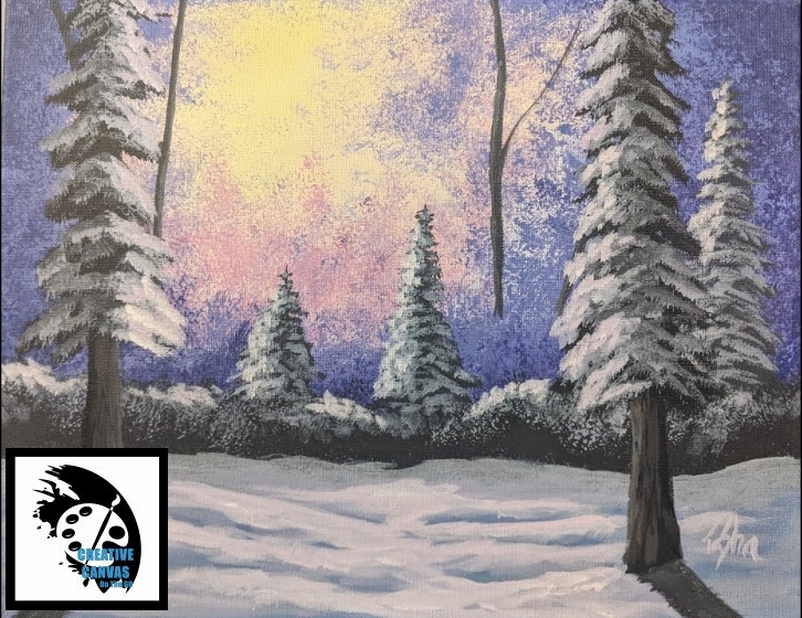 easy winter landscape painting